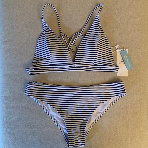 hit summer stripe bikini set